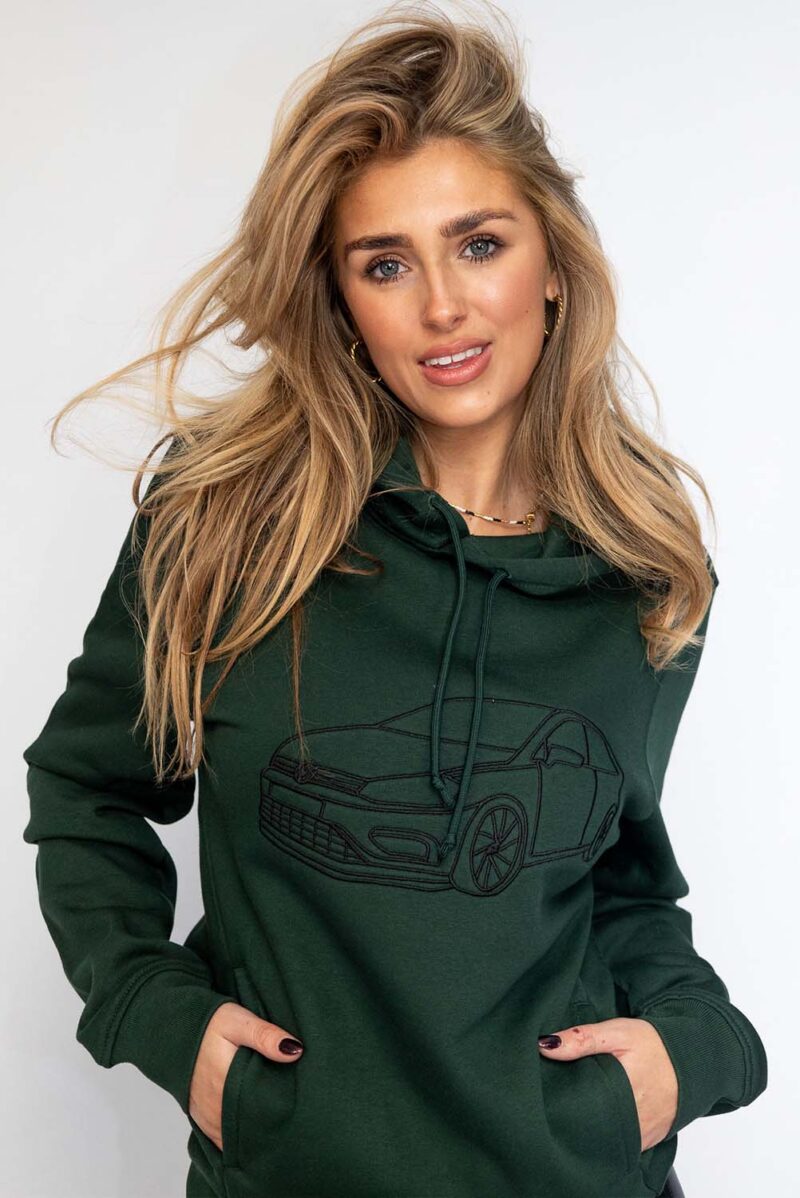 Personalisierte Hoodie mit einer Auto-Linienzeichnung deiner eigenen Foto