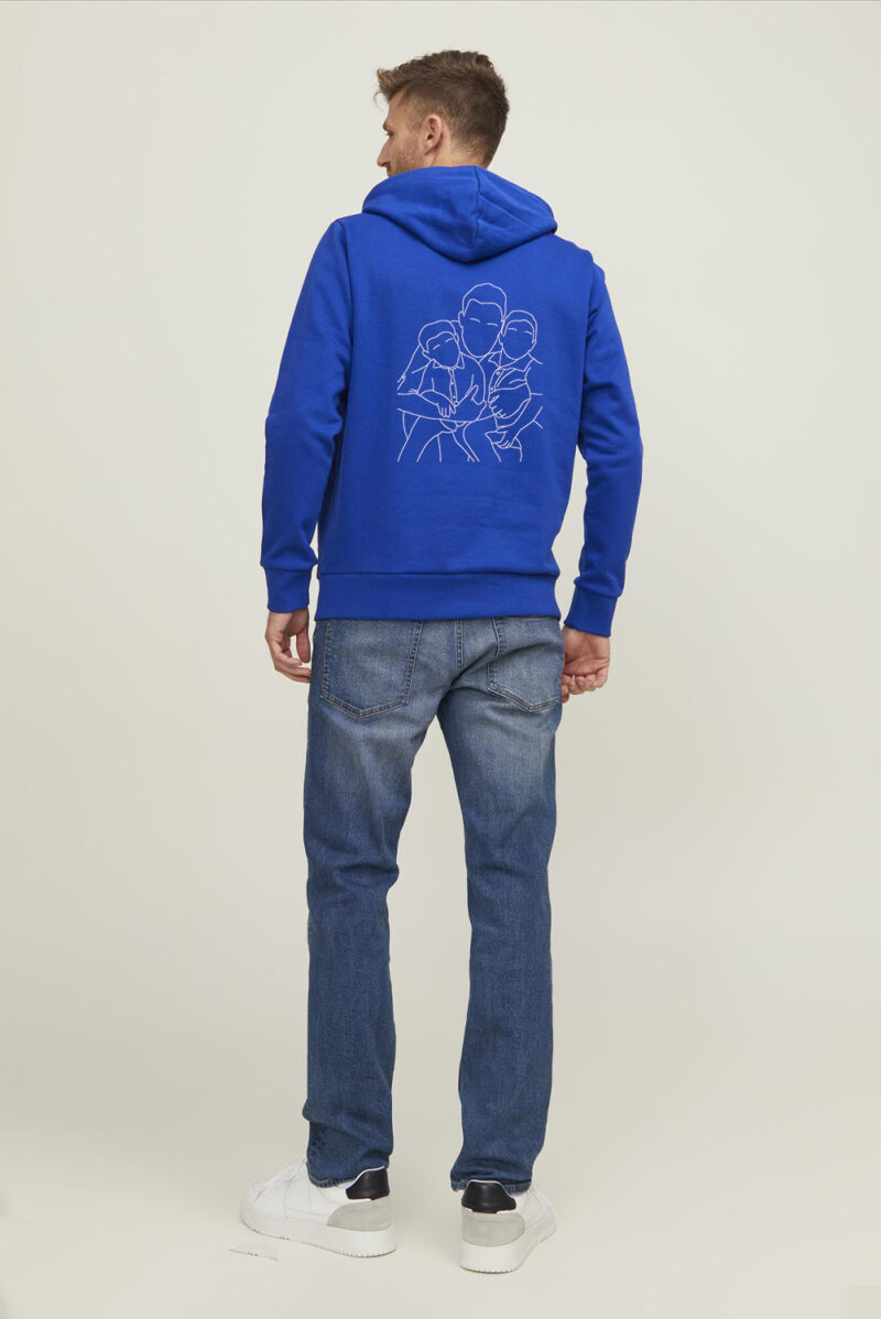Personalisierter Hoodie mit Linienzeichnung deiner eigenen Foto